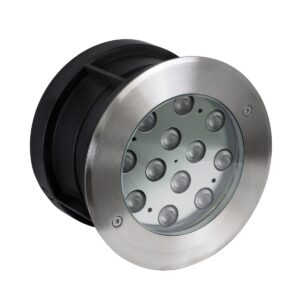 GloboStar® UNDERWATER-TUNI 90421 Υποβρύχιο Χωνευτό Φωτιστικό Σποτ Ειδικό για Σιντριβάνια LED 12W 1200lm 30° DC 24V Αδιάβροχο IP68 Φ18 x Υ11cm Ψυχρό Λευκό 6000K – Ανοξείδωτο Ατσάλι – 3 Years Warranty