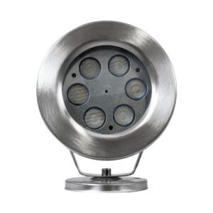 GloboStar® UNDERWATER-JERRY 90425 Υποβρύχιο Επιφανειακό Φωτιστικό Σποτ Ειδικό για Σιντριβάνια – Πισίνες – Τζακούζι LED 12W 1020lm 30° DC 24V Αδιάβροχο IP68 Μ14.5 x Π7 x Υ19cm RGBW DMX512 – Ανοξείδωτο Ατσάλι SS304 – 3 Years Warranty