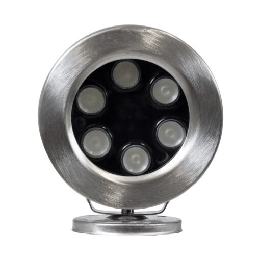 GloboStar® UNDERWATER-DEDY 90428 Υποβρύχιο Επιφανειακό Φωτιστικό Σποτ Ειδικό για Σιντριβάνια – Πισίνες – Τζακούζι LED 6W 510lm 30° DC 24V Αδιάβροχο IP68 Μ12 x Π7.5 x Υ14.5cm RGBW DMX512 – Ανοξείδωτο Ατσάλι SS304 – 3 Years Warranty