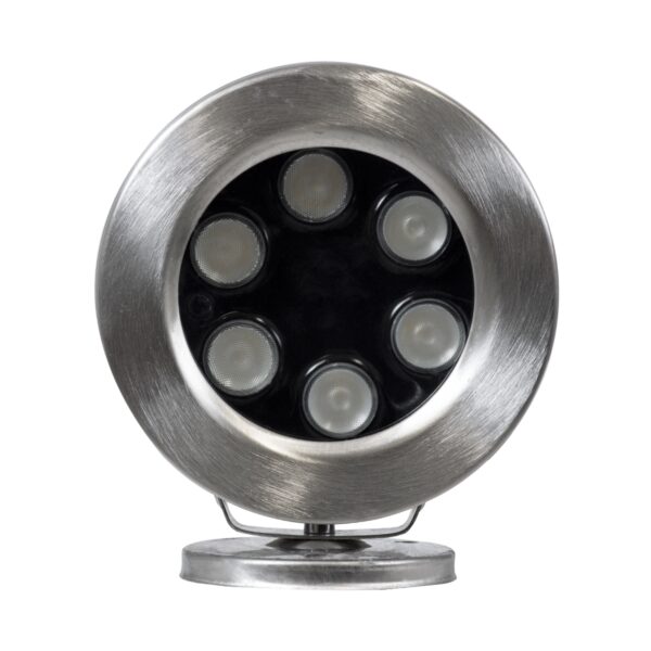 GloboStar® UNDERWATER-DEDY 90428 Υποβρύχιο Επιφανειακό Φωτιστικό Σποτ Ειδικό για Σιντριβάνια – Πισίνες – Τζακούζι LED 6W 510lm 30° DC 24V Αδιάβροχο IP68 Μ12 x Π7.5 x Υ14.5cm RGBW DMX512 – Ανοξείδωτο Ατσάλι SS304 – 3 Years Warranty