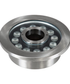 GloboStar® UNDERWATER-DENIS 90440 Υποβρύχιο Χωνευτό Φωτιστικό Σποτ Ειδικό για Σιντριβάνια – Πισίνες – Τζακούζι LED 12W 1020lm 30° DC 24V Αδιάβροχο IP68 Φ19.5 x Υ7.5cm RGBW DMX512 – Ανοξείδωτο Ατσάλι SS304 – 3 Years Warranty