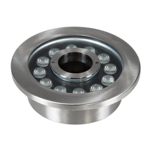 GloboStar® UNDERWATER-DENIS 90440 Υποβρύχιο Χωνευτό Φωτιστικό Σποτ Ειδικό για Σιντριβάνια – Πισίνες – Τζακούζι LED 12W 1020lm 30° DC 24V Αδιάβροχο IP68 Φ19.5 x Υ7.5cm RGBW DMX512 – Ανοξείδωτο Ατσάλι SS304 – 3 Years Warranty