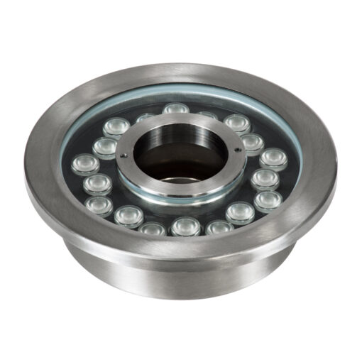 GloboStar® UNDERWATER-DENIS 90443 Υποβρύχιο Χωνευτό Φωτιστικό Σποτ Ειδικό για Σιντριβάνια – Πισίνες – Τζακούζι LED 18W 1530lm 30° DC 24V Αδιάβροχο IP68 Φ21.5 x Υ8cm RGBW DMX512 – Ανοξείδωτο Ατσάλι SS304 – 3 Years Warranty