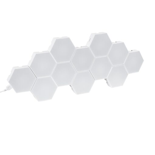 GloboStar® DIGIOCTA 90449 Σετ 12 Ψηφιακων LED RGB Φωτιστικών Κυψελών με Ψηφιακό Controller με WiFi Smart APP & Ασύρματο Χειριστήριο RF 2.4Ghz – LED SMD 5050 18W/Σετ 168PIXEL/Σετ 1440lm/Σετ 120° DC 5V με USB 2.0 IP20 Πολύχρωμο RGB – Dimmable – Μ10.5 x Π10.5 x Υ3cm Ανά Κυψέλη – 2 Χρόνια Εγγύηση