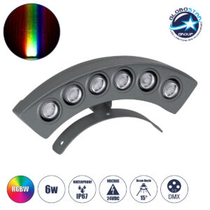 GloboStar® TREELIGHT-PLANTE 90459 Κυρτή Μπάρα Φωτισμού Wall Washer Ειδική για Φυτά – Δέντρα LED 6W 630lm 15° DC 24V Αδιάβροχο IP67 Μ18 x Π3.7 x Υ7.5cm RGBW DMX512 – Γκρι Ανθρακί – 3 Years Warranty