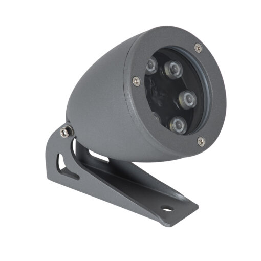 GloboStar® TREELIGHT-TREESPO 90471 Σποτ Φωτισμού Ειδικό για Φυτά – Δέντρα LED 12W 1260lm 15° DC 24V Αδιάβροχο IP67 Μ9 x Π11 x Υ9cm RGBW DMX512 – Γκρι Ανθρακί – 3 Years Warranty