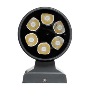 GloboStar® WALLLIGHT-SONA 90482 Φωτιστικό Τοίχου – Απλίκα LED 12W 1140lm 5° DC 24V Αδιάβροχο IP67 Μ9.5 x Π13 x Υ11cm Φυσικό Λευκό 4500K – Γκρι Ανθρακί – 3 Years Warranty