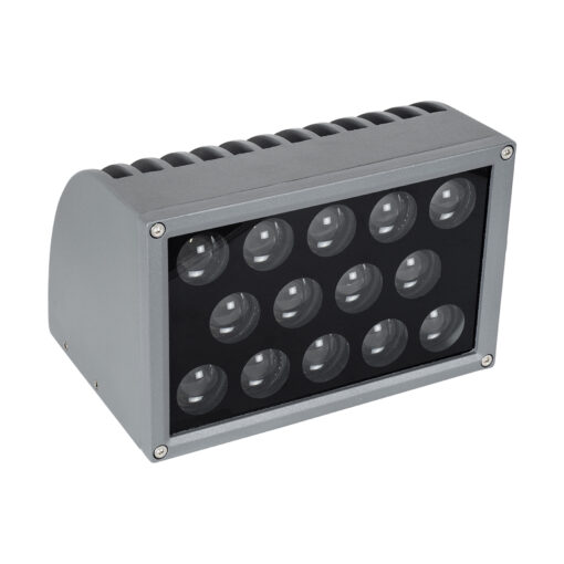 GloboStar® FLOOD-DENA 90488 Επιτοίχιος Προβολέας Wall Washer για Φωτισμό Κτιρίων – Απλίκα & Δαπέδου LED 30W 2850lm 5° DC 24V Αδιάβροχο IP67 Μ18.5 x Π13 x Υ12cm Φυσικό Λευκό 4500K – Γκρι Ανθρακί – 3 Years Warranty