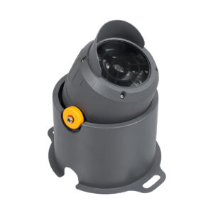 GloboStar® FLOOD-SIMA 90493 Κινούμενος Προβολέας – Σποτ Φωτισμού Wall Washer με Αντιθαμβωτική Γρίλια για Φωτισμό Κτιρίων LED 24W 2160lm 30° DC 24V Αδιάβροχο IP67 Μ14.5 x Π24.2 x Υ22.5cm Θερμό Λευκό 2700K – Γκρι Ανθρακί – 3 Years Warranty