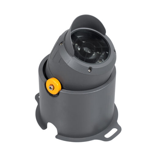 GloboStar® FLOOD-SIMA 90493 Κινούμενος Προβολέας – Σποτ Φωτισμού Wall Washer με Αντιθαμβωτική Γρίλια για Φωτισμό Κτιρίων LED 24W 2160lm 30° DC 24V Αδιάβροχο IP67 Μ14.5 x Π24.2 x Υ22.5cm Θερμό Λευκό 2700K – Γκρι Ανθρακί – 3 Years Warranty