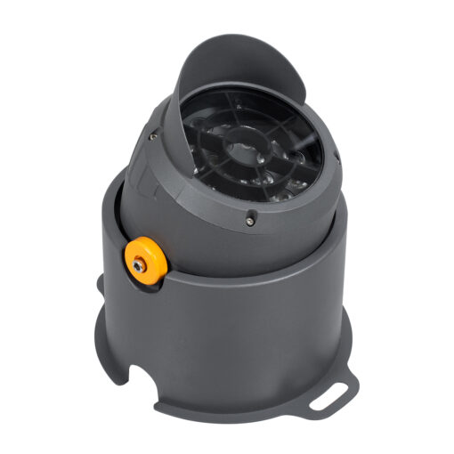 GloboStar® FLOOD-SIMA 90495 Κινούμενος Προβολέας – Σποτ Φωτισμού Wall Washer με Αντιθαμβωτική Γρίλια για Φωτισμό Κτιρίων LED 36W 3240lm 30° DC 24V Αδιάβροχο IP67 Μ21 x Π26 x Υ27cm Θερμό Λευκό 2700K – Γκρι Ανθρακί – 3 Years Warranty