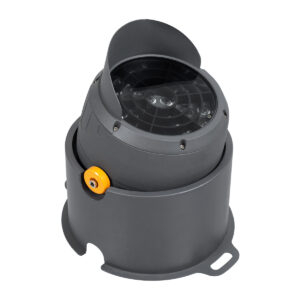 GloboStar® FLOOD-SIMA 90498 Κινούμενος Προβολέας – Σποτ Φωτισμού Wall Washer με Αντιθαμβωτική Γρίλια για Φωτισμό Κτιρίων LED 60W 5100lm 30° DC 24V Αδιάβροχο IP67 Μ29 x Π24 x Υ28.5cm RGBW DMX512 – Γκρι Ανθρακί – 3 Years Warranty