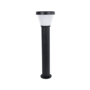 GloboStar® SOLARDIS 90523 LED Solar Bollard Light Κολωνάκι Κήπου Εξωτερικού Χώρου 10W 180lm 120° με Ενσωματωμένο Φωτοβολταϊκό Panel 6V 5W & Επαναφορτιζόμενη Μπαταρία Li-ion 3.2V 6000mAh με Αισθητήρα Ημέρας-Νύχτας – Αδιάβροχο IP65 Φ24 x Υ88cm Ψυχρό Λευκό 6000K – 2 Χρόνια Εγγύηση