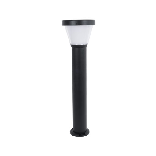 GloboStar® SOLARDIS 90523 LED Solar Bollard Light Κολωνάκι Κήπου Εξωτερικού Χώρου 10W 180lm 120° με Ενσωματωμένο Φωτοβολταϊκό Panel 6V 5W & Επαναφορτιζόμενη Μπαταρία Li-ion 3.2V 6000mAh με Αισθητήρα Ημέρας-Νύχτας – Αδιάβροχο IP65 Φ24 x Υ88cm Ψυχρό Λευκό 6000K – 2 Χρόνια Εγγύηση