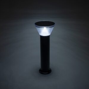 GloboStar® VEGGIE 90525 Αυτόνομο Ηλιακό Φωτιστικό Κήπου – Κολωνάκι Αρχιτεκτονικού Φωτισμού Εξωτερικού Χώρου LED 10W 330lm 120° με Ενσωματωμένο Φωτοβολταϊκό Panel 6V 2W & Επαναφορτιζόμενη Μπαταρία Li-ion 3.2V 1800mAh με Αισθητήρα Ημέρας-Νύχτας – Αδιάβροχο IP65 – Σώμα Αλουμινίου & ABS – Φ23 x Υ60cm – Ψυχρό Λευκό 6000K – Μαύρο – 2 Χρόνια Εγγύηση