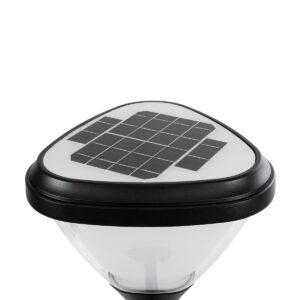 GloboStar® NATURE 90526 Αυτόνομο Ηλιακό Φωτιστικό Κήπου – Απλίκα Αρχιτεκτονικού Φωτισμού Εξωτερικού Χώρου LED 10W 330lm 120° με Ενσωματωμένο Φωτοβολταϊκό Panel 6V 2W & Επαναφορτιζόμενη Μπαταρία Li-ion 3.2V 1800mAh με Αισθητήρα Ημέρας-Νύχτας – Αδιάβροχο IP65 – Σώμα Αλουμινίου & ABS – Μ26 x Π29 x Υ36cm – Ψυχρό Λευκό 6000K – Μαύρο – 2 Χρόνια Εγγύηση