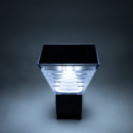 GloboStar® GRACIOUS 90529 Αυτόνομο Ηλιακό Φωτιστικό Κήπου – Απλίκα Αρχιτεκτονικού Φωτισμού Εξωτερικού Χώρου LED 10W 330lm 120° με Ενσωματωμένο Φωτοβολταϊκό Panel 6V 2W & Επαναφορτιζόμενη Μπαταρία Li-ion 3.2V 1800mAh με Αισθητήρα Ημέρας-Νύχτας – Αδιάβροχο IP65 – Σώμα Αλουμινίου & ABS – Μ29 x Π24 x Υ24cm – Ψυχρό Λευκό 6000K – Μαύρο – 2 Χρόνια Εγγύηση