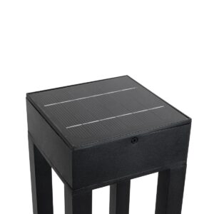 GloboStar® HONEYBEE 90537 Αυτόνομο Ηλιακό Φωτιστικό Κήπου – Κολωνάκι Αρχιτεκτονικού Φωτισμού Εξωτερικού Χώρου LED 10W 330lm 120° με Ενσωματωμένο Φωτοβολταϊκό Panel 6V 2W & Επαναφορτιζόμενη Μπαταρία Li-ion 3.2V 1800mAh με Αισθητήρα Ημέρας-Νύχτας – Αδιάβροχο IP65 – Σώμα Αλουμινίου & ABS – Μ20 x Π20 x Υ60cm – Εναλλαγή Φωτισμού μέσω Τηλεχειριστηρίου All In One Ψυχρό 6000K+Φυσικό 4500K+Θερμό 2700K Dimmable – Μαύρο – 2 Χρόνια Εγγύηση