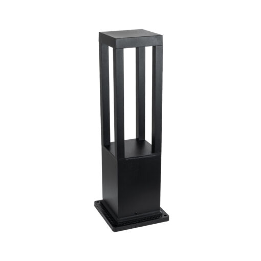 GloboStar® HONEYBEE 90541 Φωτιστικό Κήπου – Κολωνάκι Αρχιτεκτονικού Φωτισμού Εξωτερικού Χώρου LED 15W 1500lm 120° AC 220-240V – Αδιάβροχο IP65 – Σώμα Αλουμινίου & ABS – Μ20 x Π20 x Υ60cm – Θερμό Λευκό 2700K – Μαύρο – 2 Χρόνια Εγγύηση