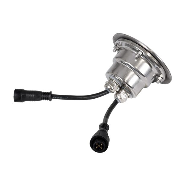 GloboStar® UNDERWATER-JULIA 90564 Υποβρύχιο Χωνευτό Φωτιστικό Σποτ Ειδικό για Σιντριβάνια LED 3W 255lm 15° DC 24V Αδιάβροχο IP68 Φ10 x Υ7.5cm RGBW DMX512 – Ανοξείδωτο Ατσάλι – 3 Years Warranty