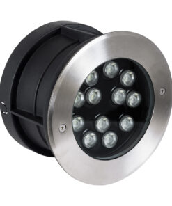 GloboStar® UNDERWATER-JULIA 90570 Υποβρύχιο Χωνευτό Φωτιστικό Σποτ Ειδικό για Σιντριβάνια LED 12W 1020lm 15° DC 24V Αδιάβροχο IP68 Φ18 x Υ11.2cm RGBW DMX512 – Ανοξείδωτο Ατσάλι – 3 Years Warranty