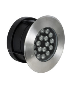 GloboStar® UNDERGROUND-SINA 90571 Χωνευτό Φωτιστικό Σποτ Δαπέδου LED 18W 1620lm 15° DC 24V Αδιάβροχο IP68 Φ20 x Υ11cm Θερμό Λευκό 2700K – Ανοξείδωτο Ατσάλι – 3 Χρόνια Εγγύηση