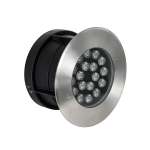 GloboStar® UNDERGROUND-SINA 90572 Χωνευτό Φωτιστικό Σποτ Δαπέδου LED 18W 1710lm 15° DC 24V Αδιάβροχο IP68 Φ20 x Υ11cm Φυσικό Λευκό 4500K – Ανοξείδωτο Ατσάλι – 3 Χρόνια Εγγύηση