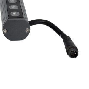 GloboStar® WASHER-STELLAR 90577 Μπάρα Φωτισμού Ultra Slim Wall Washer LED 12W 1020lm 30° DC 24V Αδιάβροχο IP67 Μ100 x Π3.2 x Υ3cm RGBW DMX512 – Γκρι Ανθρακί – 3 Years Warranty