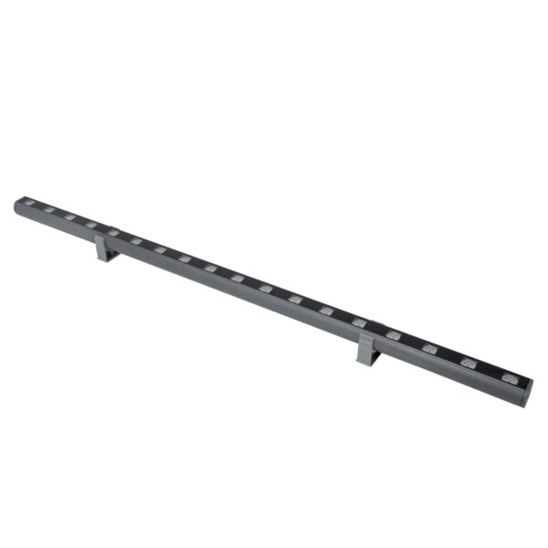 GloboStar® WASHER-PANDA 90578 Μπάρα Φωτισμού Ultra Slim Wall Washer LED 18W 1530lm 15° DC 24V Αδιάβροχο IP67 Μ100 x Π4 x Υ3.5cm Αρχιτεκτονικό Πορτοκαλί 2200K – Γκρι Ανθρακί – 3 Years Warranty