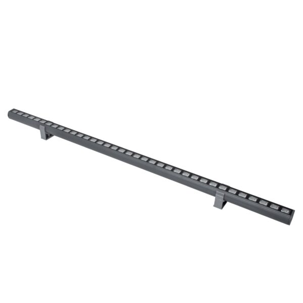 GloboStar® WASHER-PANDA 90582 Μπάρα Φωτισμού Ultra Slim Wall Washer LED 36W 3060lm 15° DC 24V Αδιάβροχο IP67 Μ100 x Π4 x Υ3.5cm Αρχιτεκτονικό Πορτοκαλί 2200K – Γκρι Ανθρακί – 3 Years Warranty