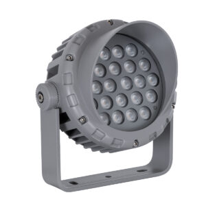 GloboStar® FLOOD-MENA 90336 Προβολέας Wall Washer με Αντιθαμβωτική Γρίλια για Φωτισμό Κτιρίων LED 24W 2040lm 30° AC 220-240V Αδιάβροχο IP67 L19.5 x W16 x H21cm Αρχιτεκτονικό Πορτοκαλί 2200K – Γκρι Ανθρακί – 3 Years Warranty