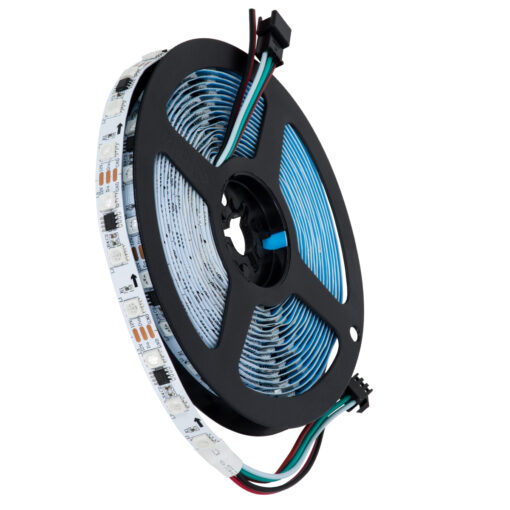 GloboStar® 90589 Digital Pixel Addressable Strip 3 PIN – Ψηφιακή Ταινία LED SMD 5050 14.4W/m 60LED/m 20PIXEL/m SPI/TTL Protocol IC WS2811/UCS16703 1152lm/m 120° DC 12V IP20 RGB – Λευκό Σώμα – Μ5000 x Π10 x Υ2mm – Συσκευασία 5 Μέτρων – 5 Χρόνια Εγγύηση