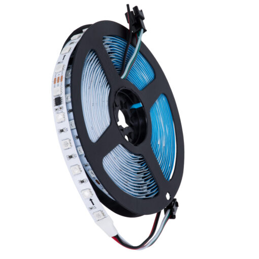 GloboStar® 90596 Digital Pixel Addressable Strip 3 PIN – Ψηφιακή Ταινία LED SMD 5050 14.4W/m 60LED/m 10PIXEL/m SPI/TTL Protocol IC WS2811/SM16703P 1152lm/m 120° DC 24V IP20 RGB – Λευκό Σώμα – Μ5000 x Π10 x Υ2mm – Συσκευασία 5 Μέτρων – 5 Χρόνια Εγγύηση