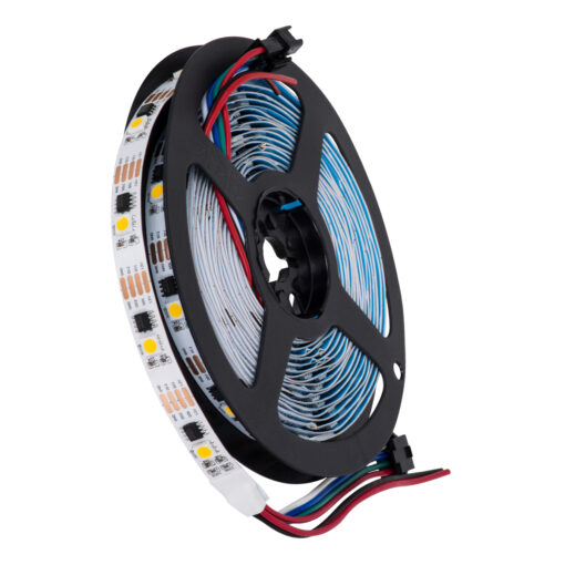 GloboStar® 90598 Digital Pixel Addressable Strip 4 PIN – Ψηφιακή Ταινία LED SMD 5050 9W/m 30LED/m 30PIXEL/m SPI/TTL Protocol IC TM1908 810lm/m 120° DC 12V IP20 Θερμό Λευκό 2700K – Λευκό Σώμα – Μ5000 x Π10 x Υ2mm – Συσκευασία 5 Μέτρων – 5 Χρόνια Εγγύηση