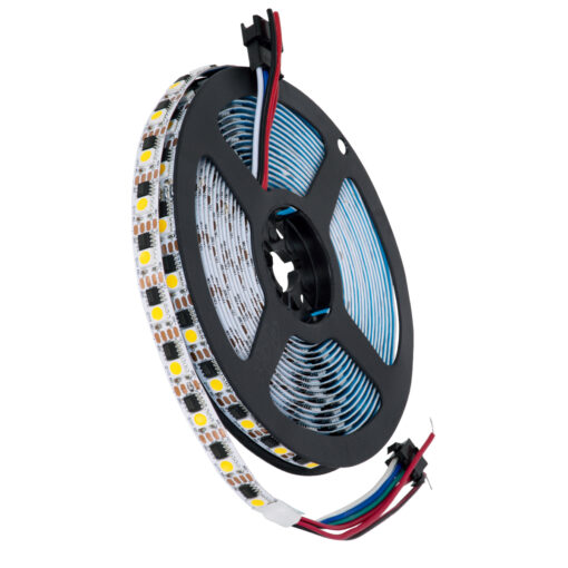 GloboStar® 90603 Digital Pixel Addressable Strip 4 PIN – Ψηφιακή Ταινία LED SMD 5050 14.4W/m 60LED/m 60PIXEL/m SPI/TTL Protocol IC TM1908 1296lm/m 120° DC 12V IP20 Θερμό Λευκό 2700K – Λευκό Σώμα – Μ5000 x Π10 x Υ2mm – Συσκευασία 5 Μέτρων – 5 Χρόνια Εγγύηση