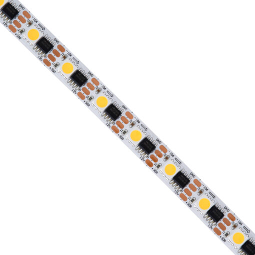 GloboStar® 90603 Digital Pixel Addressable Strip 4 PIN – Ψηφιακή Ταινία LED SMD 5050 14.4W/m 60LED/m 60PIXEL/m SPI/TTL Protocol IC TM1908 1296lm/m 120° DC 12V IP20 Θερμό Λευκό 2700K – Λευκό Σώμα – Μ5000 x Π10 x Υ2mm – Συσκευασία 5 Μέτρων – 5 Χρόνια Εγγύηση