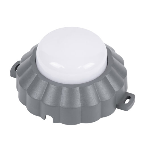 GloboStar® WALLLIGHT-MONA 90628 Φωτιστικό Τοίχου – Απλίκα Point Light LED 6W 660lm 360° DC 24V Αδιάβροχο IP65 Φ11 x Υ6.5cm Θερμό Λευκό 3000K – Γκρι Ανθρακί – 3 Years Warranty