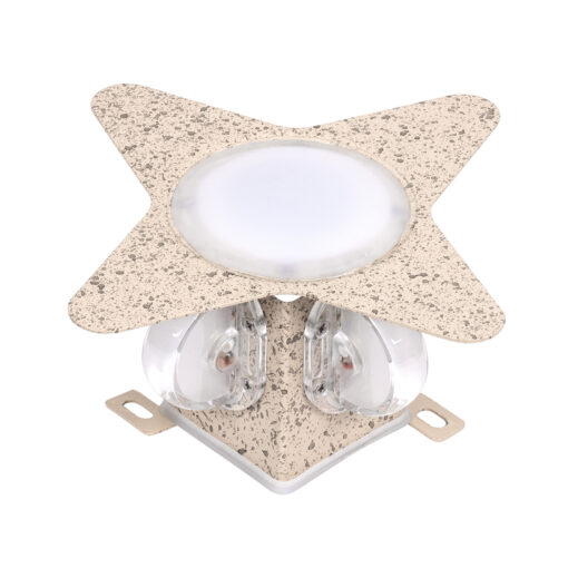 GloboStar® WALLLIGHT-CINA 90658 Φωτιστικό Τοίχου – Απλίκα LED 10W 1100lm 10° AC 220-240V Αδιάβροχο IP65 Μ18.5 x Π18.5 x Υ8.5cm Θερμό Λευκό 3000K – Μπεζ της Άμμου
