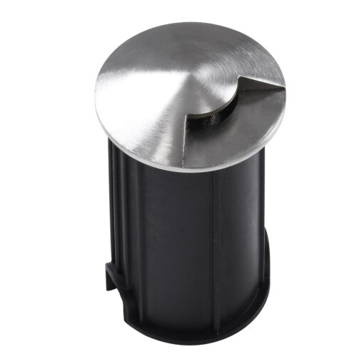GloboStar® UNDERGROUND-RENA 90660 Χωνευτό Φωτιστικό Σποτ Δαπέδου One Sided LED 1W 110lm 30° DC 24V Αδιάβροχο IP68 Φ5 x Υ9cm Θερμό Λευκό 3000K – Ανοξείδωτο Ατσάλι – 3 Χρόνια Εγγύηση