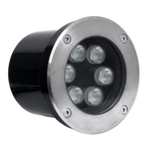 GloboStar® UNDERGROUND-TINA 90666 Χωνευτό Φωτιστικό Σποτ Δαπέδου LED 9W 945lm 30° DC 24V Αδιάβροχο IP65 Φ12 x Υ9cm Πολύχρωμο RGBW DMX512 – Ανοξείδωτο Ατσάλι – 3 Years Warranty
