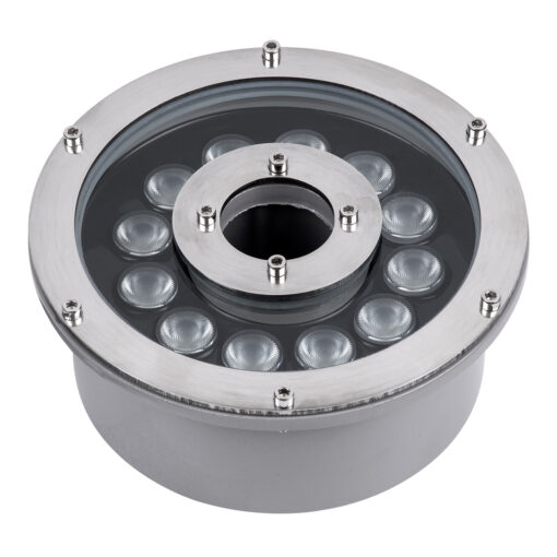 GloboStar® UNDERWATER-FINA 90675 Υποβρύχιο Φωτιστικό Σποτ Ειδικό για Σιντριβάνια LED 9W 945lm 30° DC 24V Αδιάβροχο IP68 Φ16 x Υ8cm Πολύχρωμο RGBW DMX512 – Ανοξείδωτο Ατσάλι – 3 Χρόνια Εγγύηση