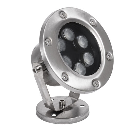 GloboStar® UNDERWATER-DINA 90677 Υποβρύχιο Φωτιστικό Σποτ Ειδικό για Σιντριβάνια LED 9W 945lm 30° DC 24V Αδιάβροχο IP68 Φ12 x Υ14cm Πολύχρωμο RGBW DMX512 – Ανοξείδωτο Ατσάλι – 3 Χρόνια Εγγύηση