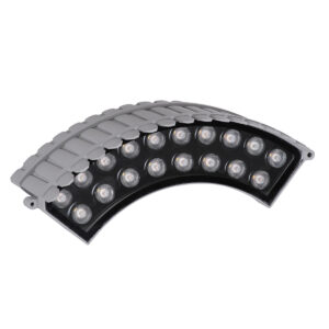 GloboStar® TREELIGHT-JINA 90690 Κυρτή Μπάρα Φωτισμού Wall Washer με Αντιθαμβωτική Γρίλια Ειδική για Φυτά – Δέντρα LED 18W 1620lm 10° DC 24V Αδιάβροχο IP67 L29 x W11 x H10.5cm Θερμό Λευκό 3000K – Γκρι – 3 Years Warranty