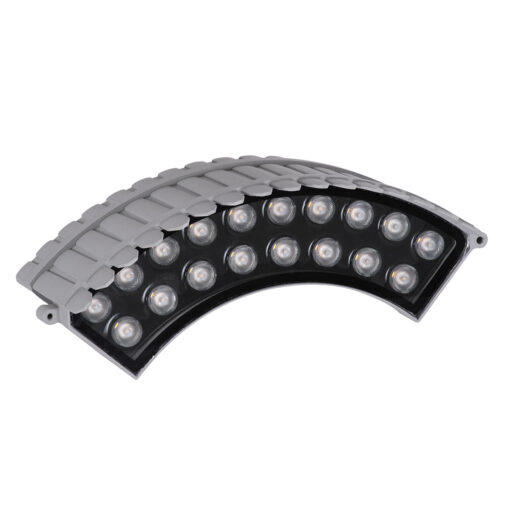 GloboStar® TREELIGHT-JINA 90690 Κυρτή Μπάρα Φωτισμού Wall Washer με Αντιθαμβωτική Γρίλια Ειδική για Φυτά – Δέντρα LED 18W 1620lm 10° DC 24V Αδιάβροχο IP67 L29 x W11 x H10.5cm Θερμό Λευκό 3000K – Γκρι – 3 Years Warranty