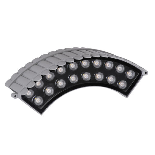 GloboStar® TREELIGHT-JINA 90691 Κυρτή Μπάρα Φωτισμού Wall Washer με Αντιθαμβωτική Γρίλια Ειδική για Φυτά – Δέντρα LED 18W 1710lm 10° DC 24V Αδιάβροχο IP67 L29 x W11 x H10.5cm Φυσικό Λευκό 4500K – Γκρι – 3 Years Warranty