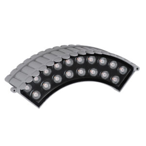 GloboStar® TREELIGHT-JINA 90697 Κυρτή Μπάρα Φωτισμού Wall Washer με Αντιθαμβωτική Γρίλια Ειδική για Φυτά – Δέντρα LED 18W 1530lm 10° DC 24V Αδιάβροχο IP67 L29 x W11 x H10.5cm Αρχιτεκτονικό Πορτοκαλί 2200K – Γκρι – 3 Χρόνια Εγγύηση