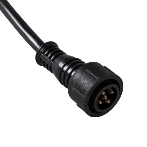 GloboStar® 90705 Ταχυσύνδεσμος Τροφοδοσίας για Wall Washer και Προβολείς IP65 – 5 Καλώδια +/- σε Power Connector 5 PIN Male για Πολύχρωμα RGB+RGBW