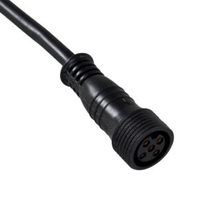 GloboStar® 90706 Ταχυσύνδεσμος Τροφοδοσίας για Wall Washer και Προβολείς IP65 – 5 Καλώδια +/- σε Power Connector 5 PIN Female για Πολύχρωμα RGB+RGBW