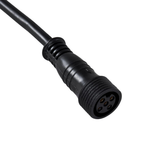 GloboStar® 90706 Ταχυσύνδεσμος Τροφοδοσίας για Wall Washer και Προβολείς IP65 – 5 Καλώδια +/- σε Power Connector 5 PIN Female για Πολύχρωμα RGB+RGBW