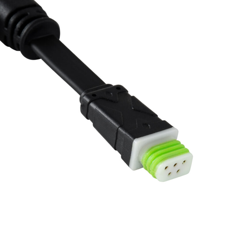 GloboStar® 90711 Ταχυσύνδεσμος Τροφοδοσίας T για Wall Washer Tuber – 2 Καλώδια +/- σε Power Connector 5 PIN Male & Power Connector 5 PIN Female για Πολύχρωμα RGB+RGBW Tuber